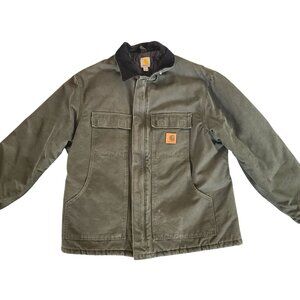 Vtg Carhartt Quilt lined Faded Green Arctic Traditional Jacket Size XL RN#14806